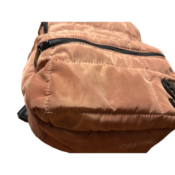 Steve Madden Quilted Nylon Mini Backpack – Rust/Peach – SM Logo - Picture 2 of 10